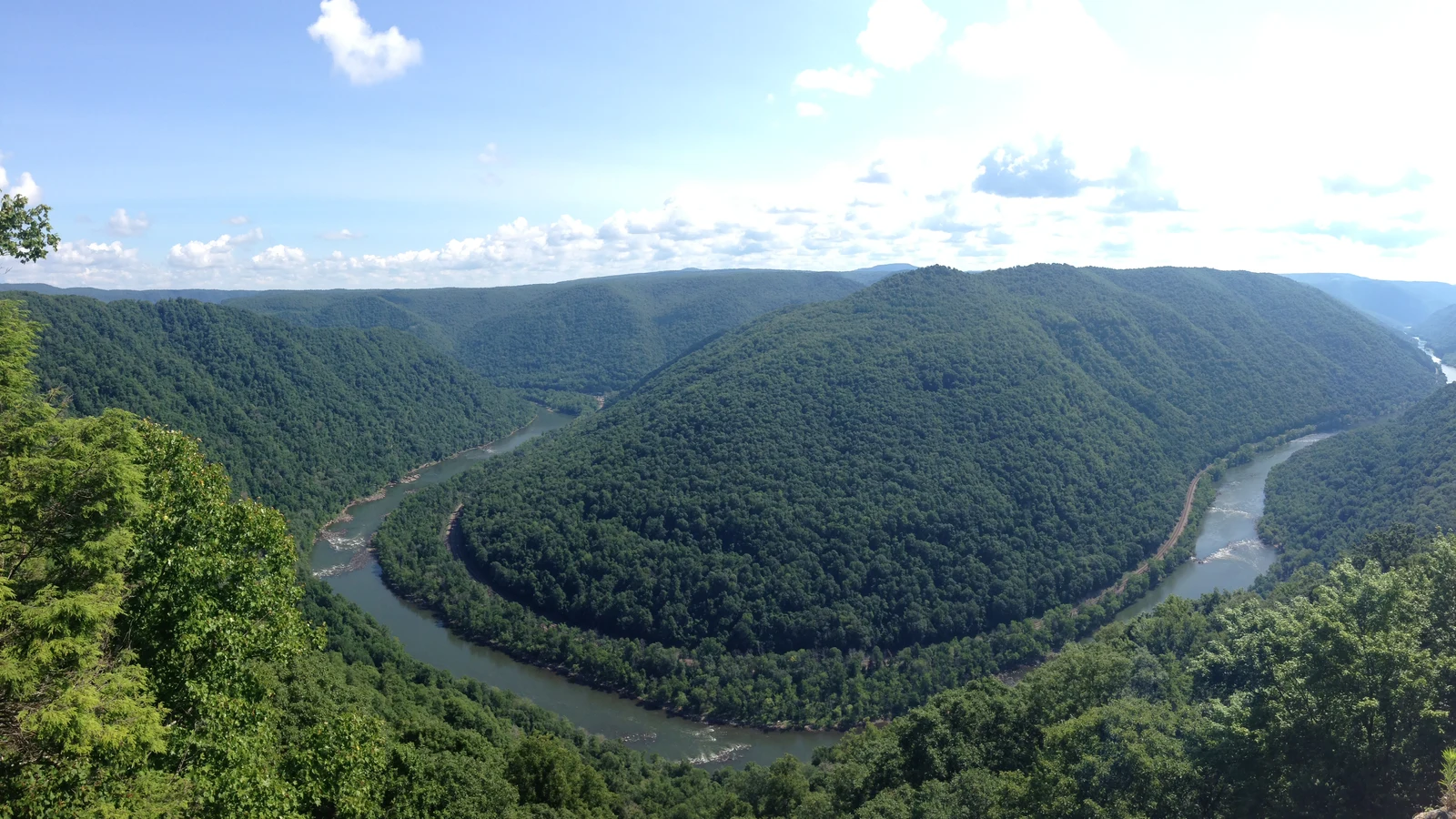 West Virginia wooded land and mountains
