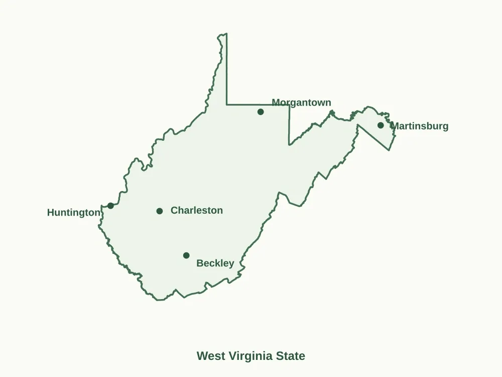 Map of West Virginia counties we serve